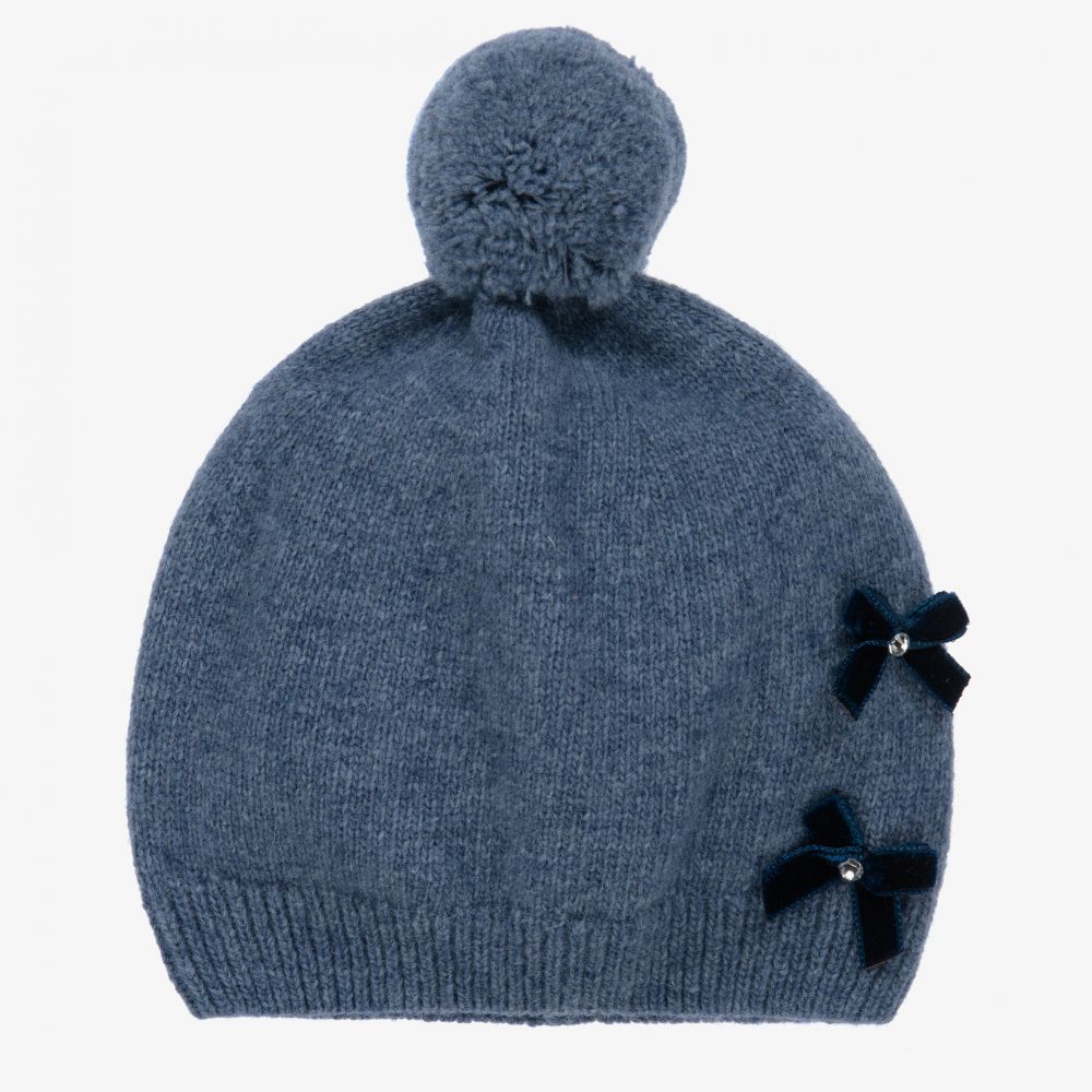 Piccola Speranza - Bonnet bleu en laine Fille | Childrensalon