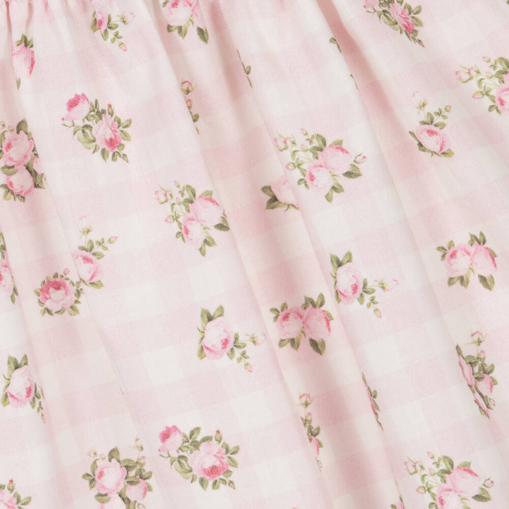 Piccola Speranza-Girls Blush Bloom Cotton Ensemble | Childrensalon Outlet