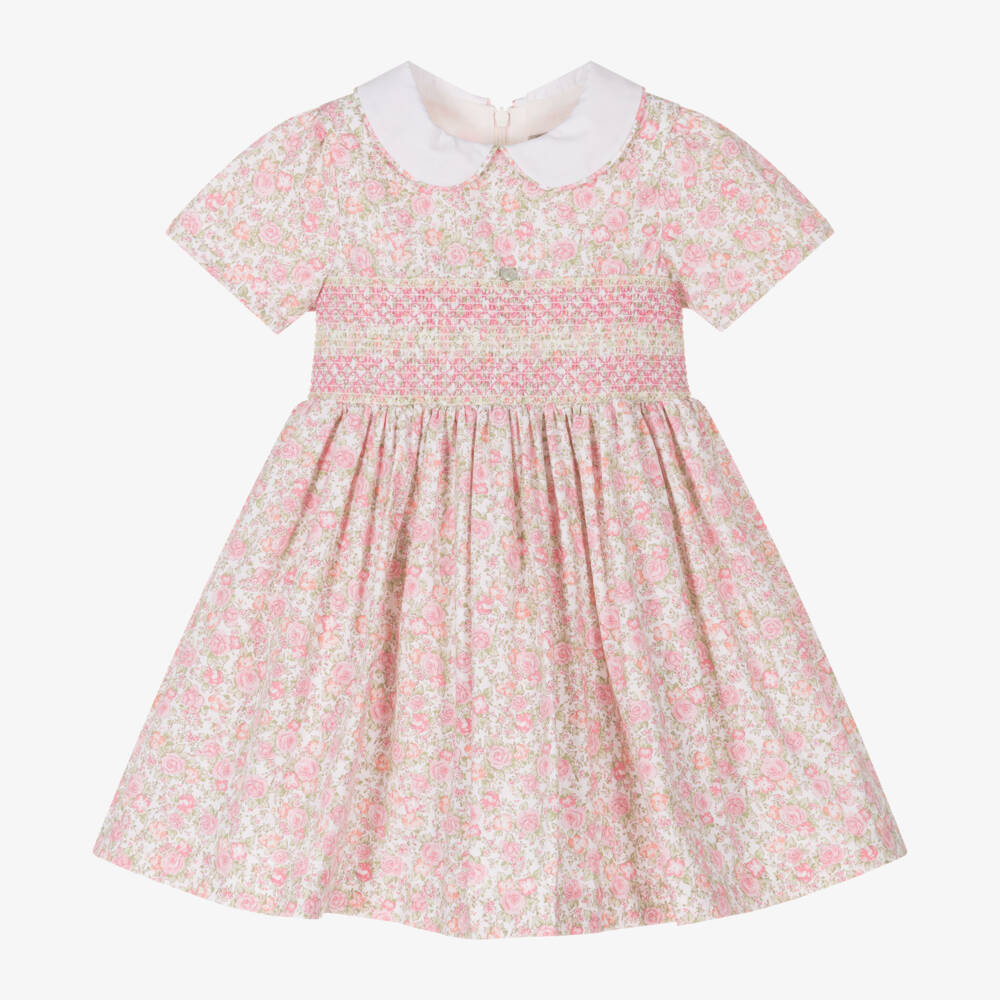 Piccola Speranza-Girls' Charming Cotton Floral Frock | Childrensalon Outlet