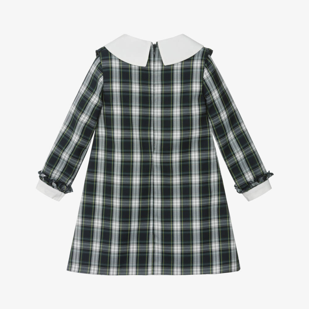 Piccola Speranza-Girls Classic Navy Tartan Dress | Childrensalon Outlet