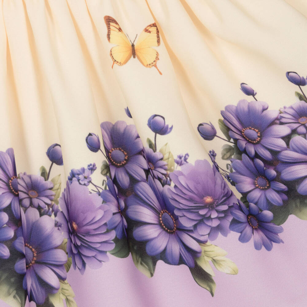 Piccola Speranza-Girls Daisy Delight Chiffon Frock | Childrensalon Outlet