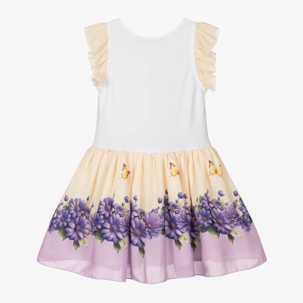 Piccola Speranza-Girls Daisy Delight Chiffon Frock | Childrensalon Outlet