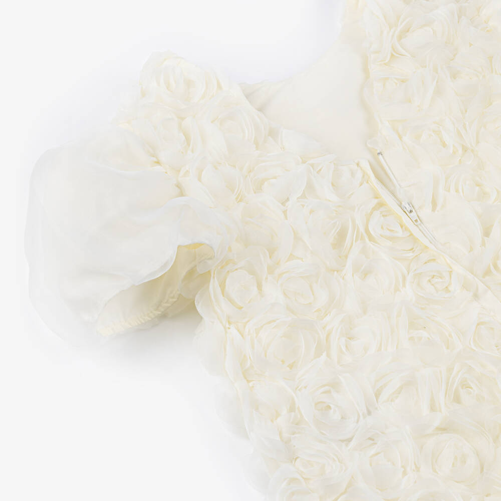 Piccola Speranza-فستان تول عاجي أنيق للبنات | Childrensalon Outlet