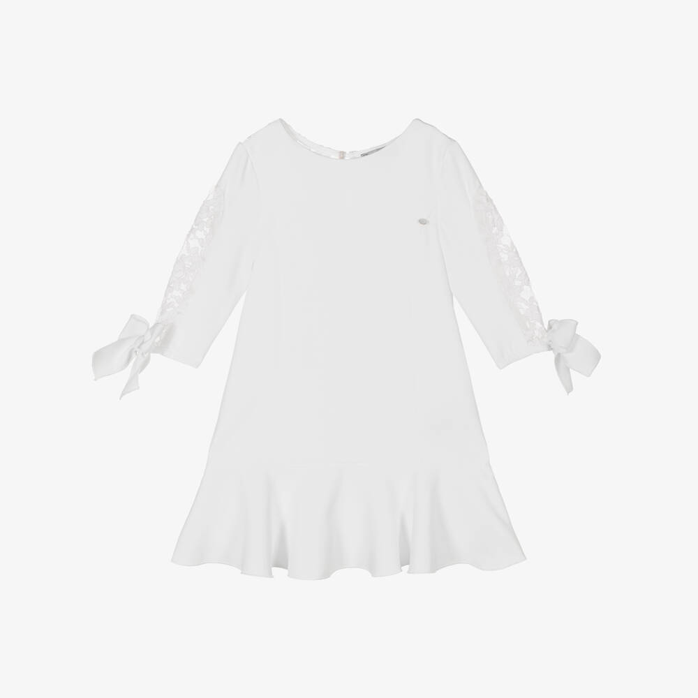 Piccola Speranza-فستان شيفون أبيض أنيق للبنات | Childrensalon Outlet