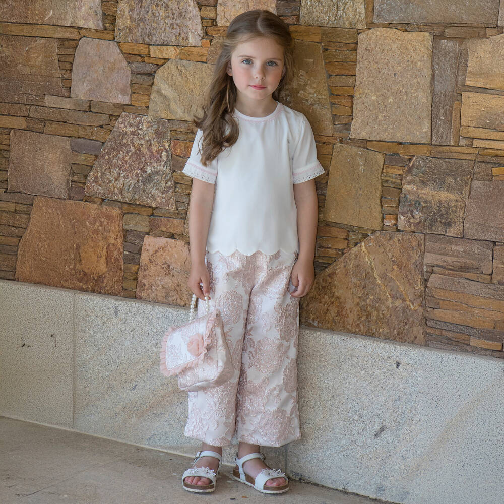 Piccola Speranza-بلوزة شيفون بيضاء أنيقة للبنات | Childrensalon Outlet