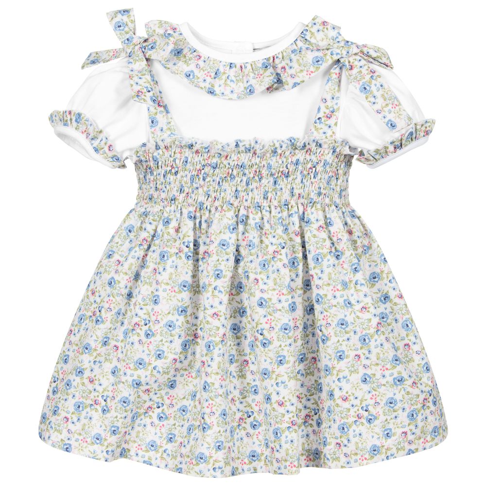 Piccola Speranza - Girls Floral Cotton Dress Set | Childrensalon