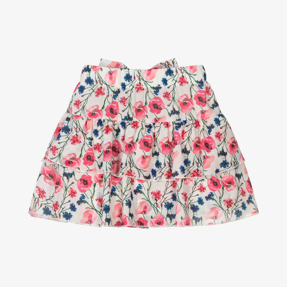 Piccola Speranza-Шорты из атласа и крепа в цветочек | Childrensalon Outlet