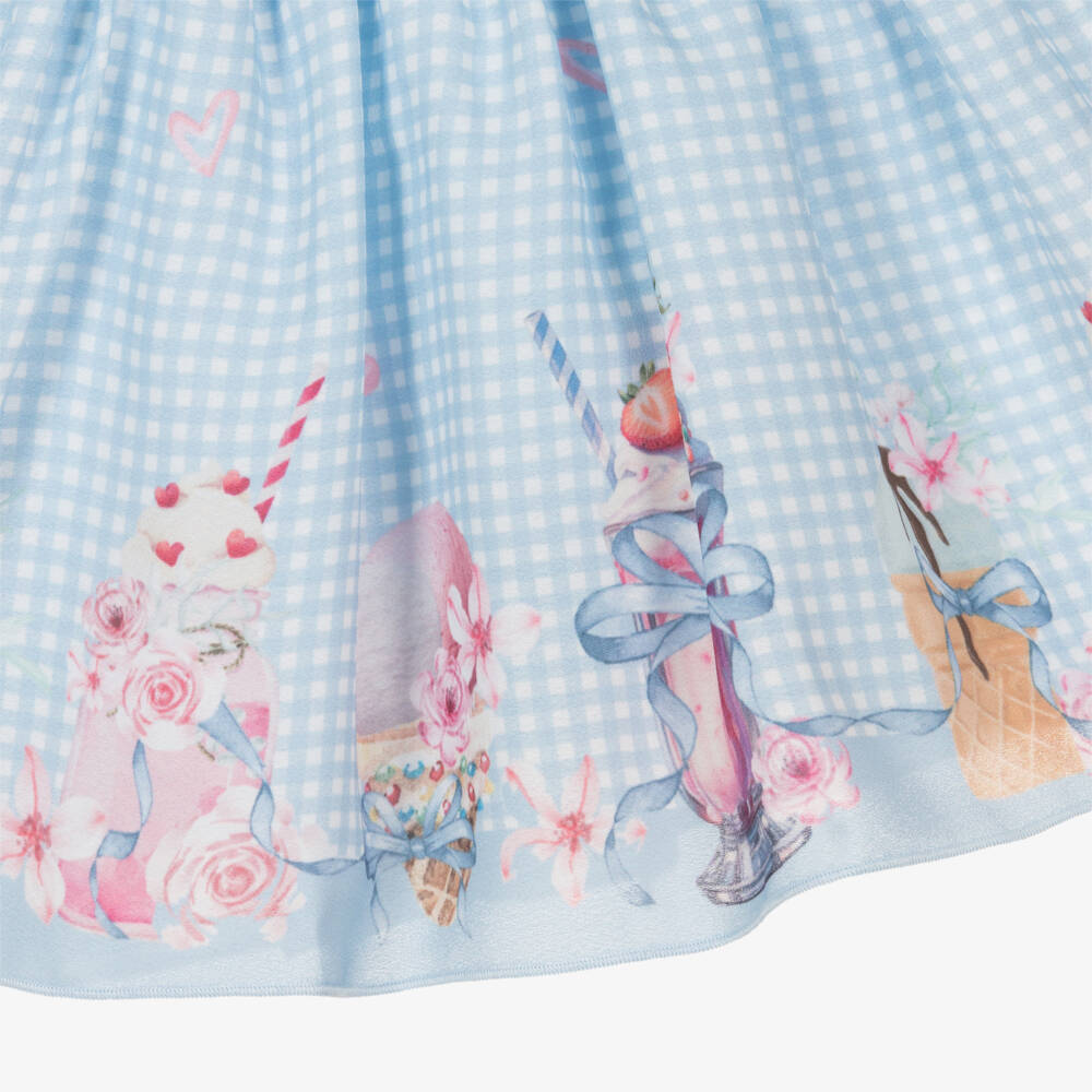 Piccola Speranza-Girls Gingham Chiffon Skirt-Shorts Delight | Childrensalon Outlet
