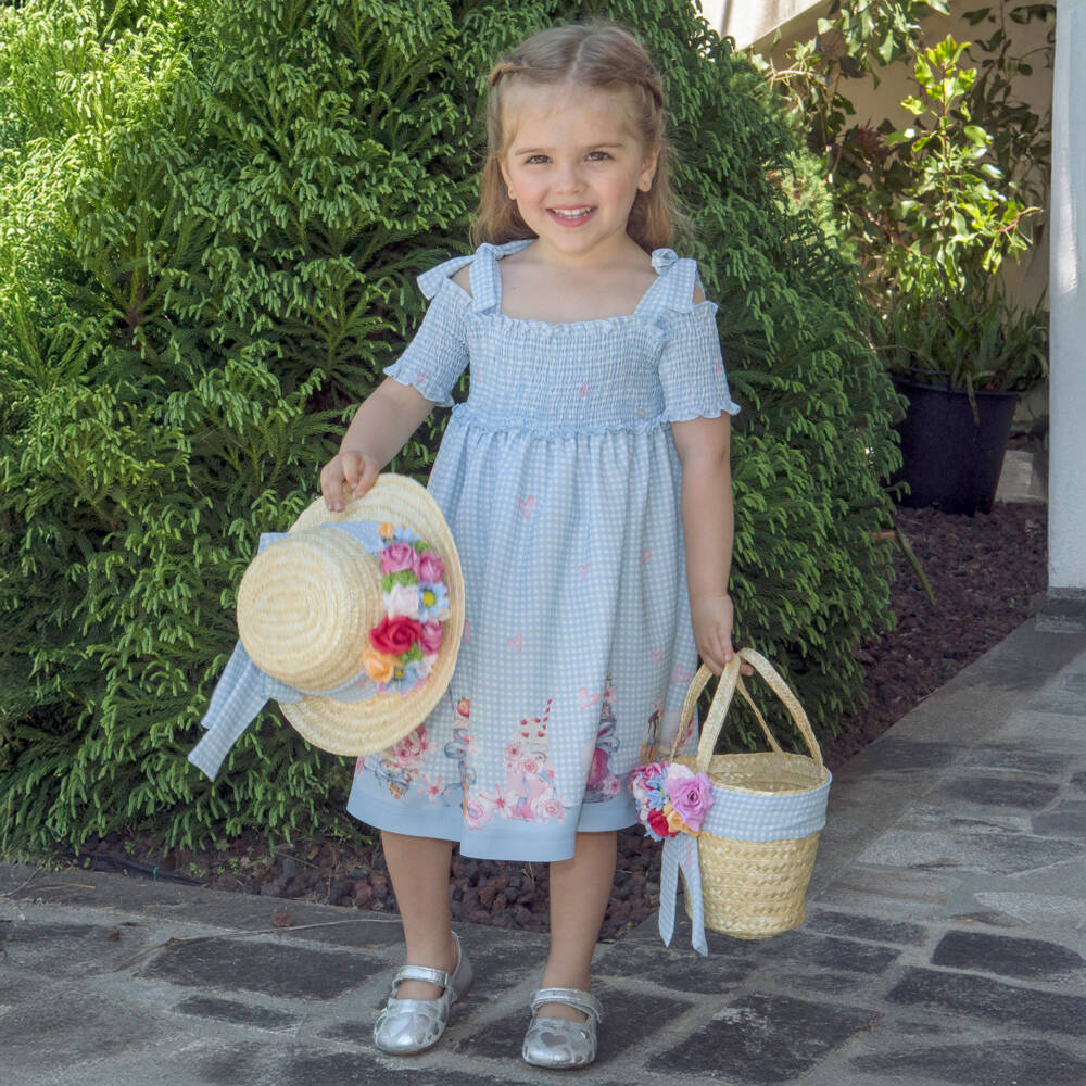 Piccola Speranza-فستان شيفون بنقشة المربعات للبنات | Childrensalon Outlet