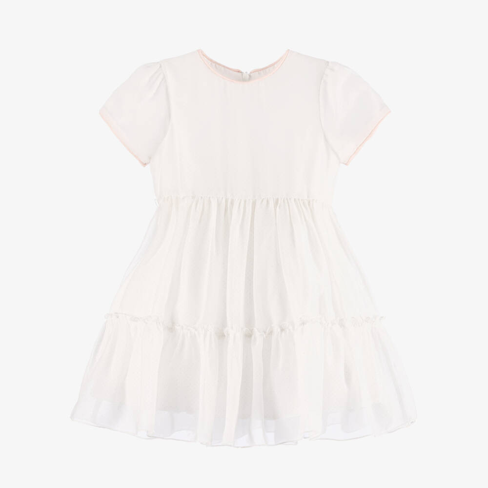 Piccola Speranza-Girls Glittery Floral Sash Dress | Childrensalon Outlet