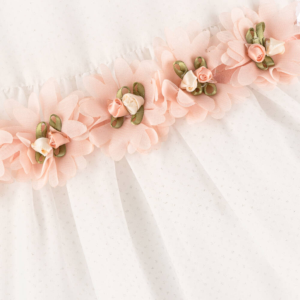 Piccola Speranza-Girls Glittery Floral Sash Dress | Childrensalon Outlet