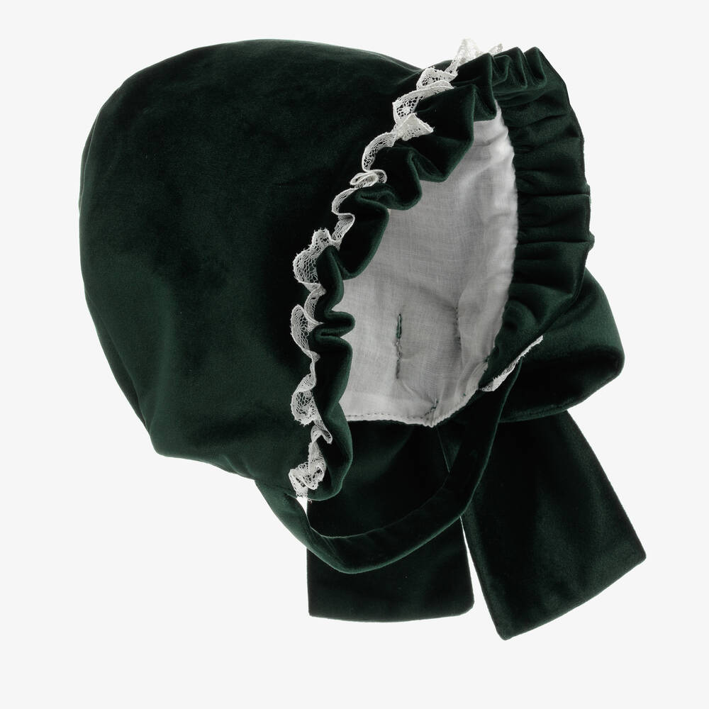 Piccola Speranza - Bonnet vert en velours Fille | Childrensalon