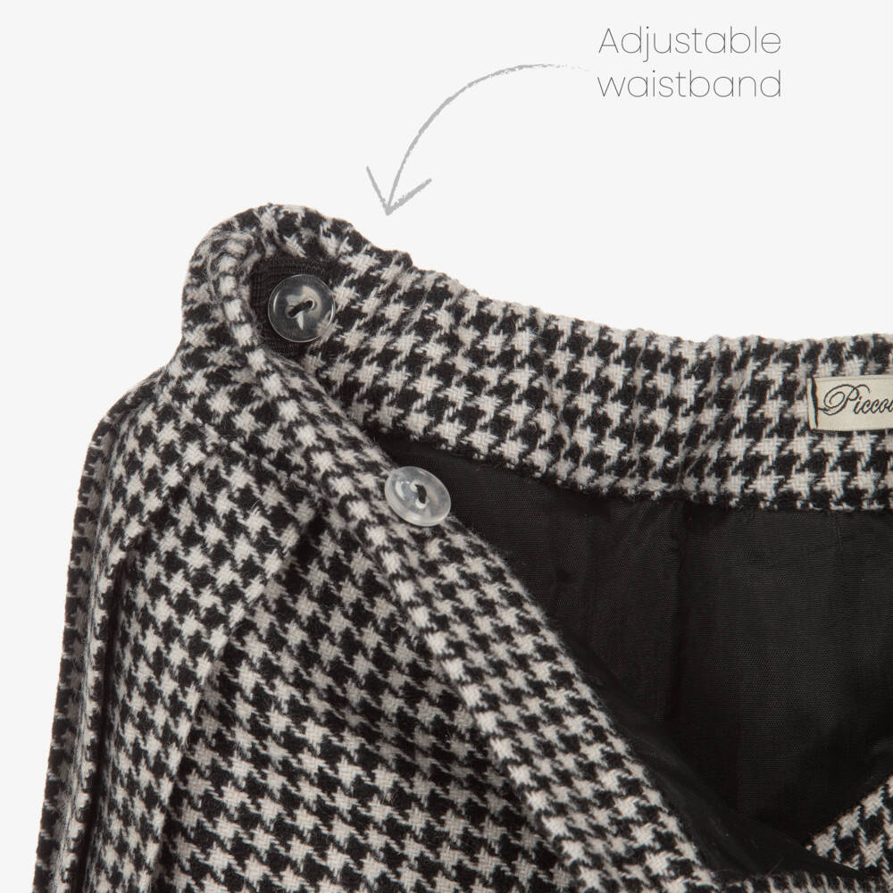 Piccola Speranza-تنورة بطبعة هاوند توث لون أسود | Childrensalon Outlet