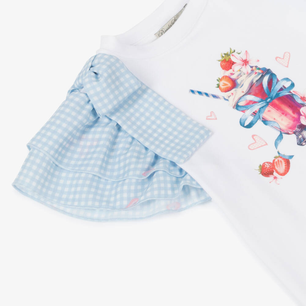 Piccola Speranza-Футболка из хлопка с принтом мороженого для девочек | Childrensalon Outlet