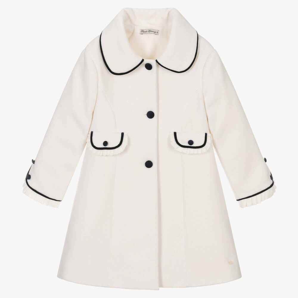 Piccola Speranza - Manteau ivoire à col fille  | Childrensalon