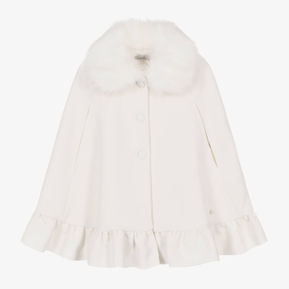 Piccola Speranza-Girls Ivory Felted Cape | Childrensalon Outlet