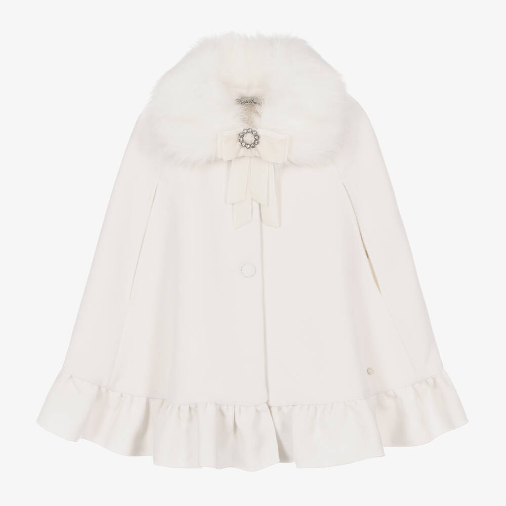 Piccola Speranza-Girls Ivory Felted Cape | Childrensalon Outlet