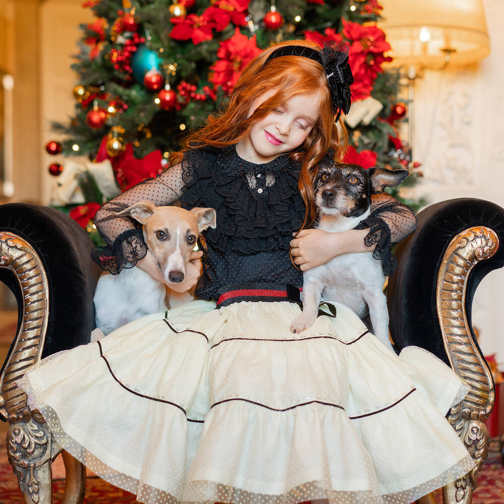 Piccola Speranza-Girls Ivory Tulle Skirt | Childrensalon Outlet