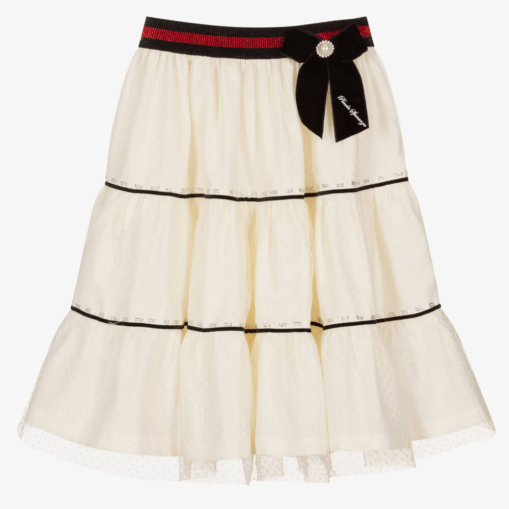 Piccola Speranza - Girls Ivory Tulle Skirt | Childrensalon