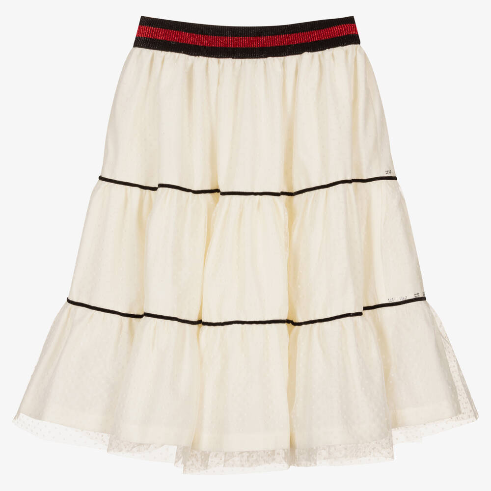 Piccola Speranza-Girls Ivory Tulle Skirt | Childrensalon Outlet