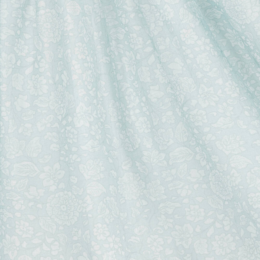 Piccola Speranza-فستان شيفون لون أخضر نعناعي بطبعة ورود | Childrensalon Outlet