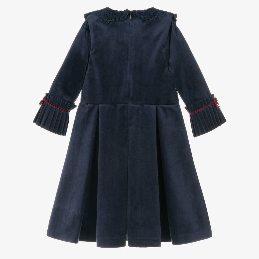 Piccola Speranza-Синее бархатное платье для девочек | Childrensalon Outlet