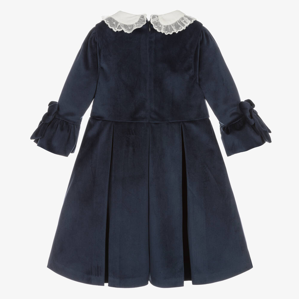 Piccola Speranza-Синее бархатное платье для девочек | Childrensalon Outlet