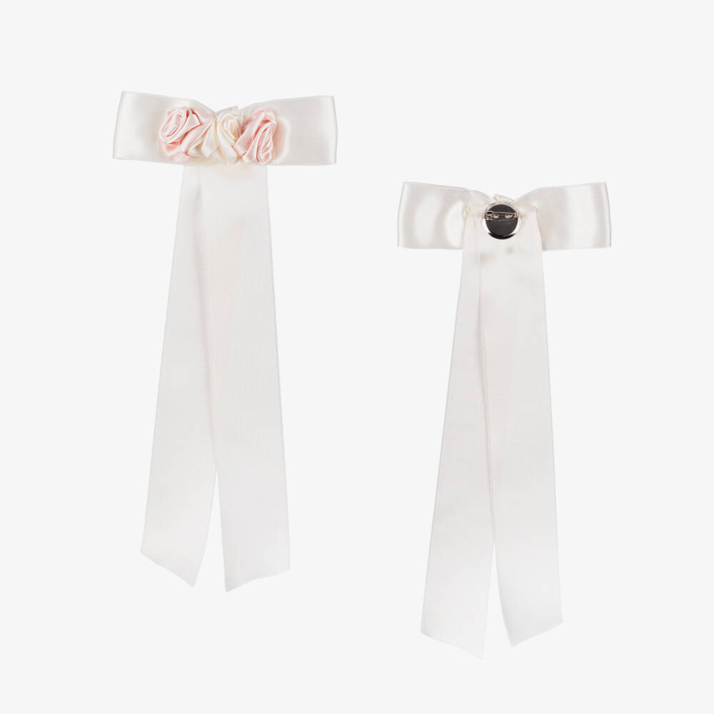 Piccola Speranza-Girls Pastel Pink Lace-Trimmed Dress | Childrensalon Outlet