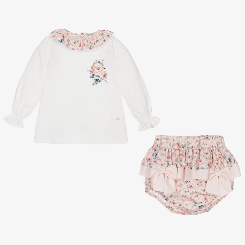 Piccola Speranza-Girls Pink Bloomer Shorts Set | Childrensalon Outlet