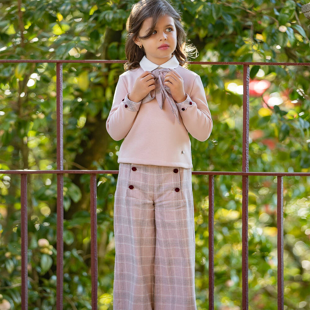 Pink checkered trousers cheap
