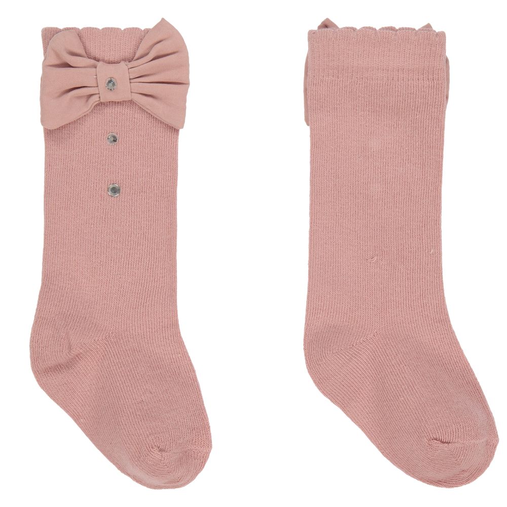 Piccola Speranza - Girls Pink Cotton Socks | Childrensalon