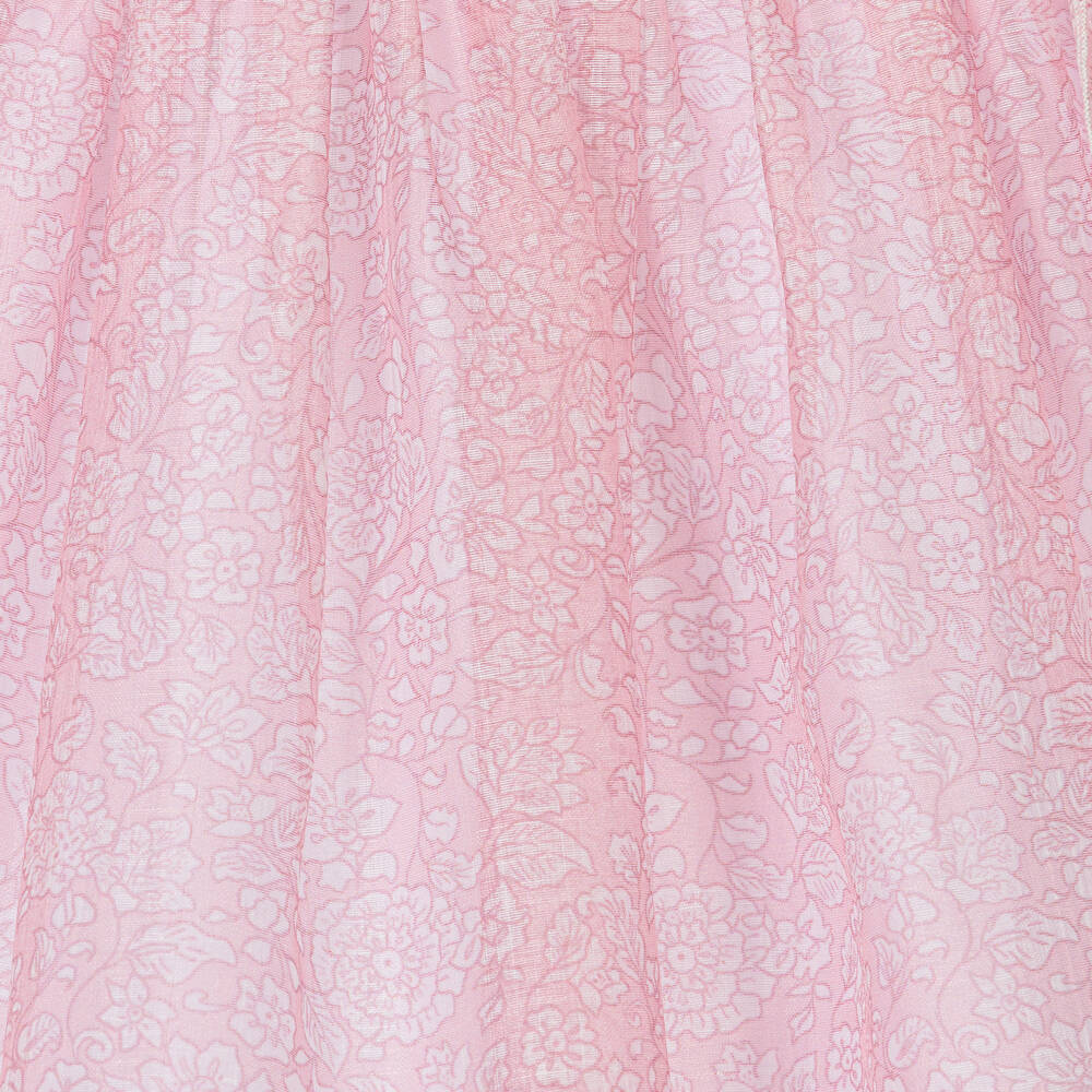 Piccola Speranza-فستان أطفال بناتي لون زهري بطبعة ورود | Childrensalon Outlet