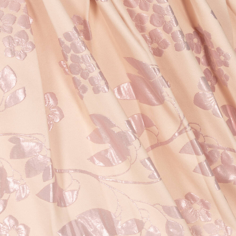 Piccola Speranza-Girls Pink Floral Tweed Dress | Childrensalon Outlet