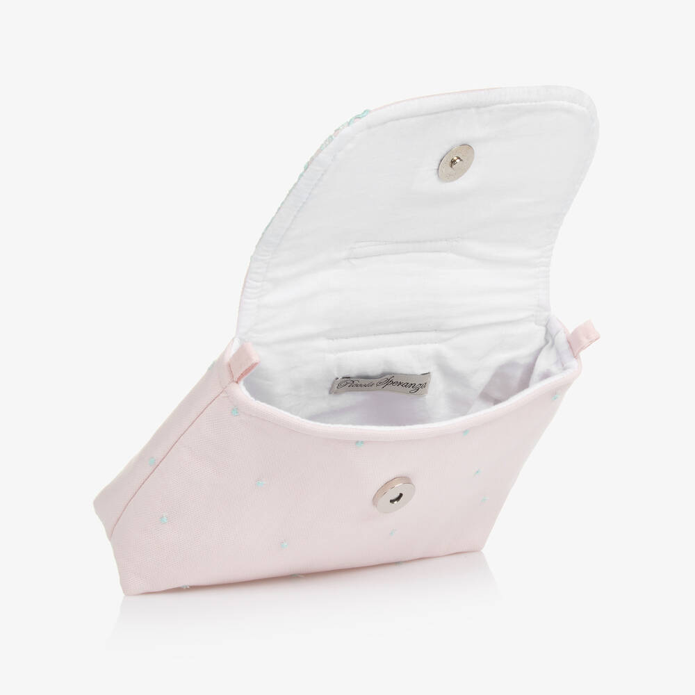 Piccola Speranza-Girls Pink Lace & Tulle Handbag (18cm) | Childrensalon Outlet