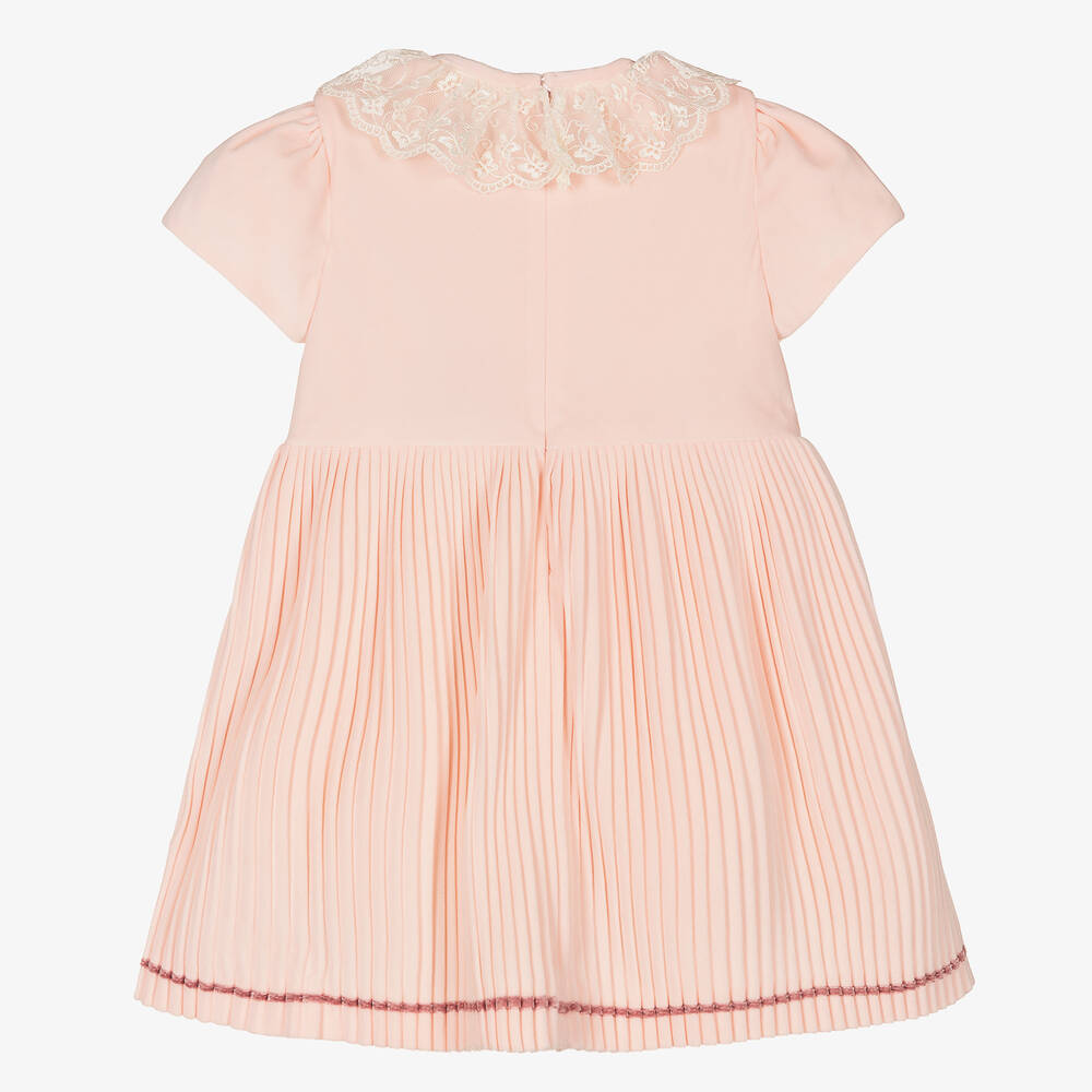 بيكولا سبيرانزا-فستان قطيفة بكسرات لون زهري | Childrensalon Outlet