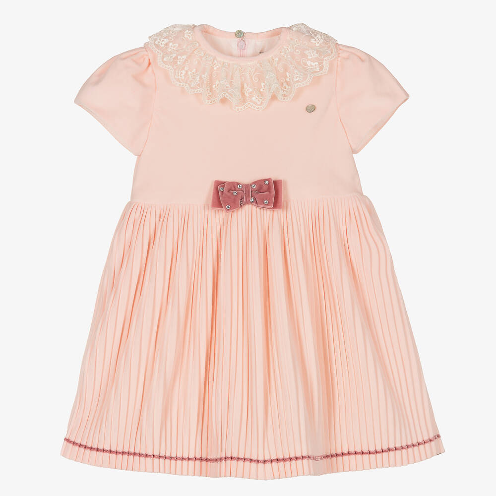 Piccola Speranza - Girls Pink Pleated Dress | Childrensalon