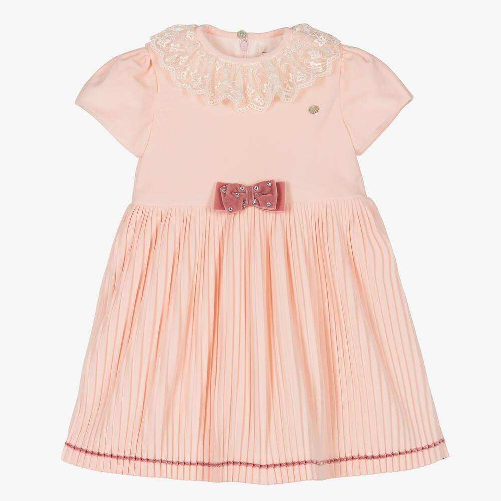 Piccola Speranza-Girls Pink Pleated Dress | Childrensalon Outlet