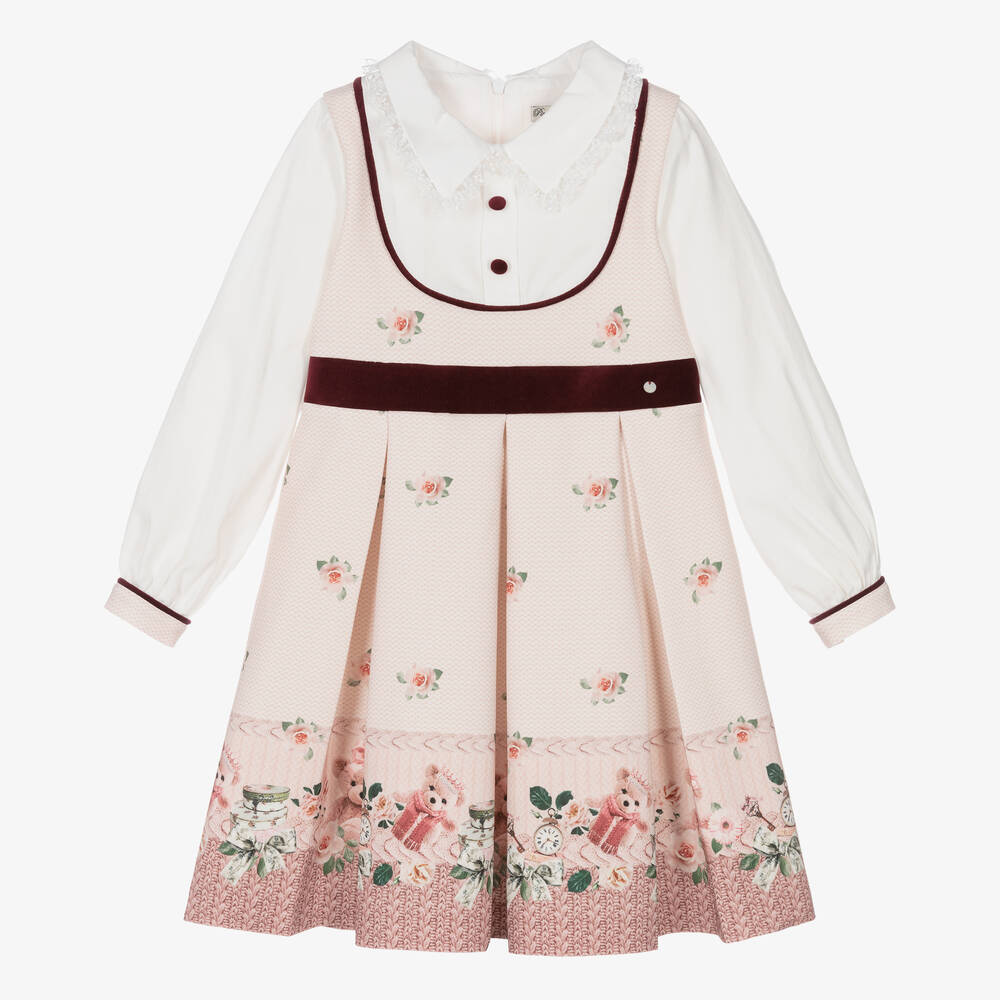 Piccola Speranza - Robe rose Roses et ours Fille | Childrensalon