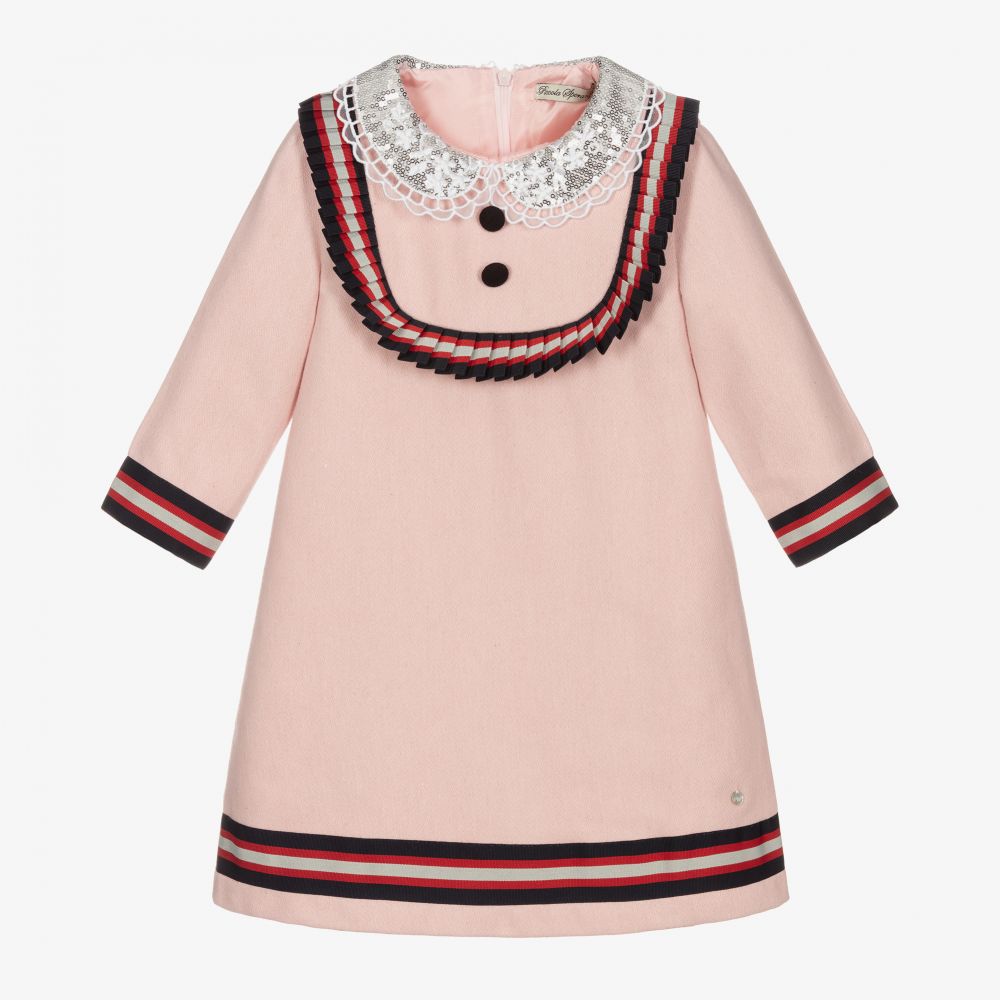 Piccola Speranza - Розовое платье с оборками для девочек | Childrensalon