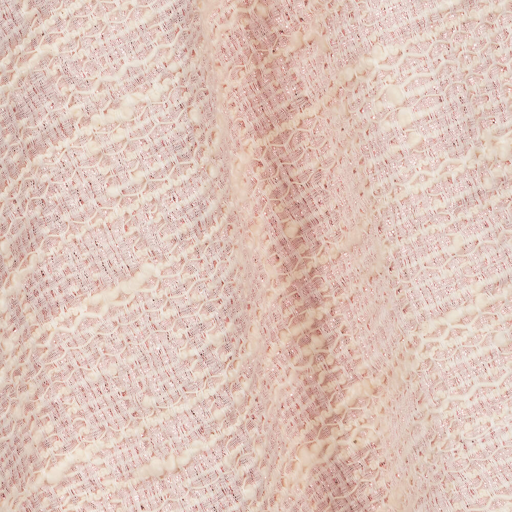 Piccola Speranza-Girls Pink Tweed Bow Dress | Childrensalon Outlet