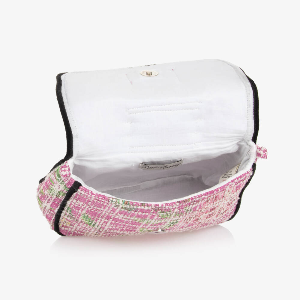 Piccola Speranza-Girls Pink Tweed Shoulder Bag | Childrensalon Outlet
