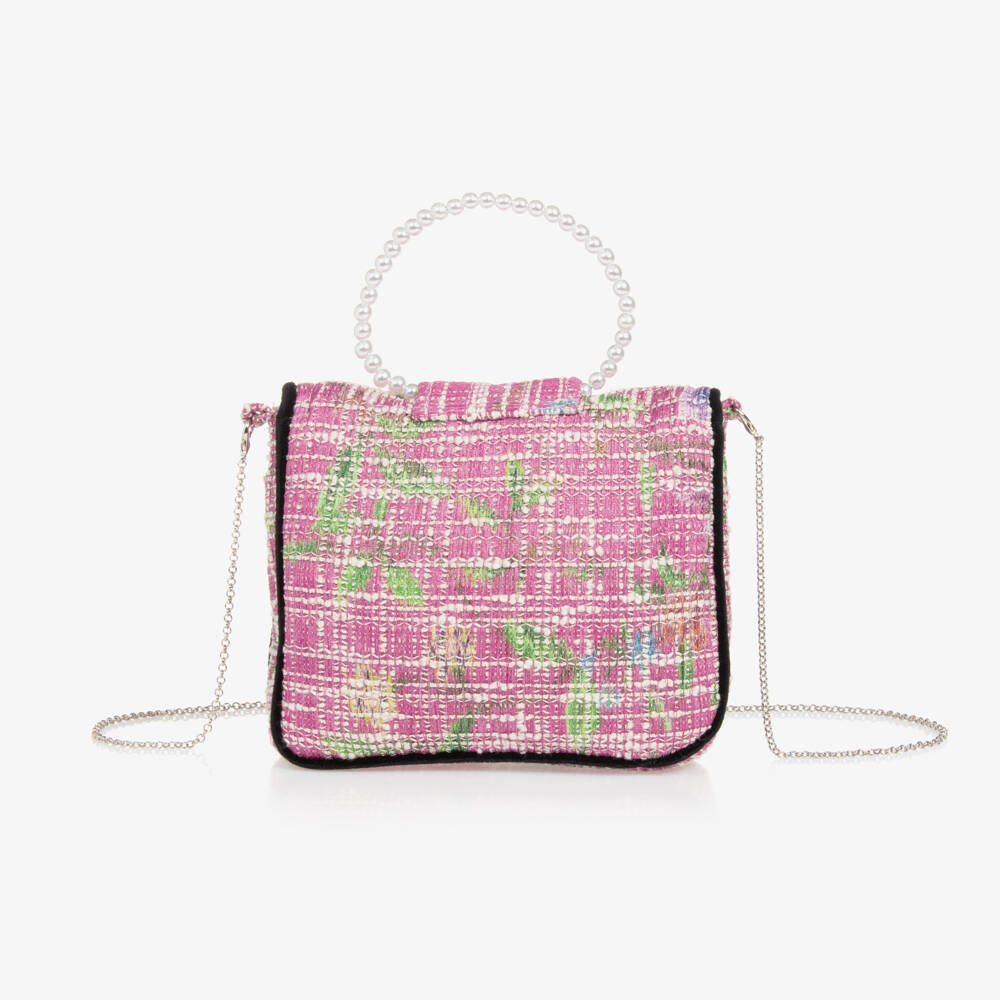 Piccola Speranza-Girls Pink Tweed Shoulder Bag | Childrensalon Outlet