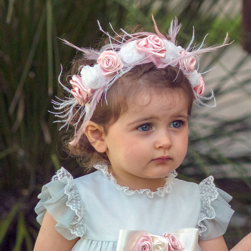 Piccola Speranza-طوق رأس زهري وأبيض للبنات | Childrensalon Outlet