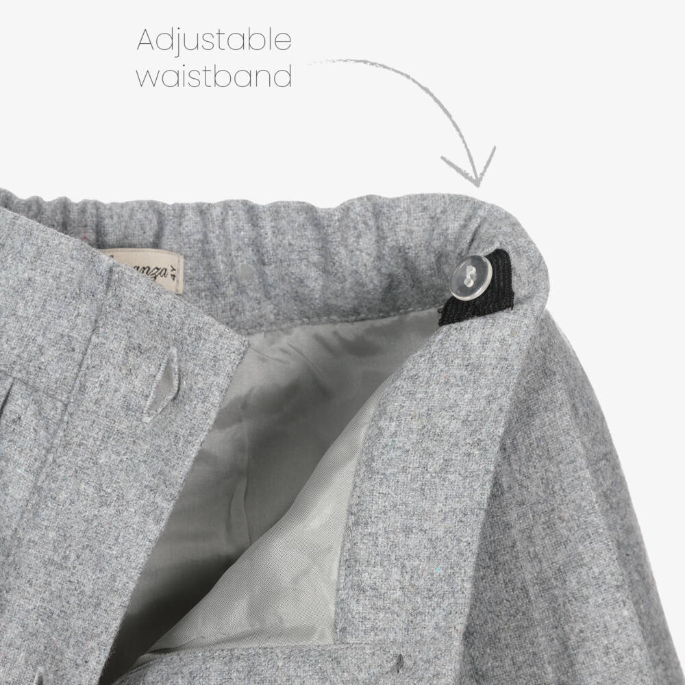 Piccola Speranza-تنورة بكسرات صوف لون رمادي | Childrensalon Outlet