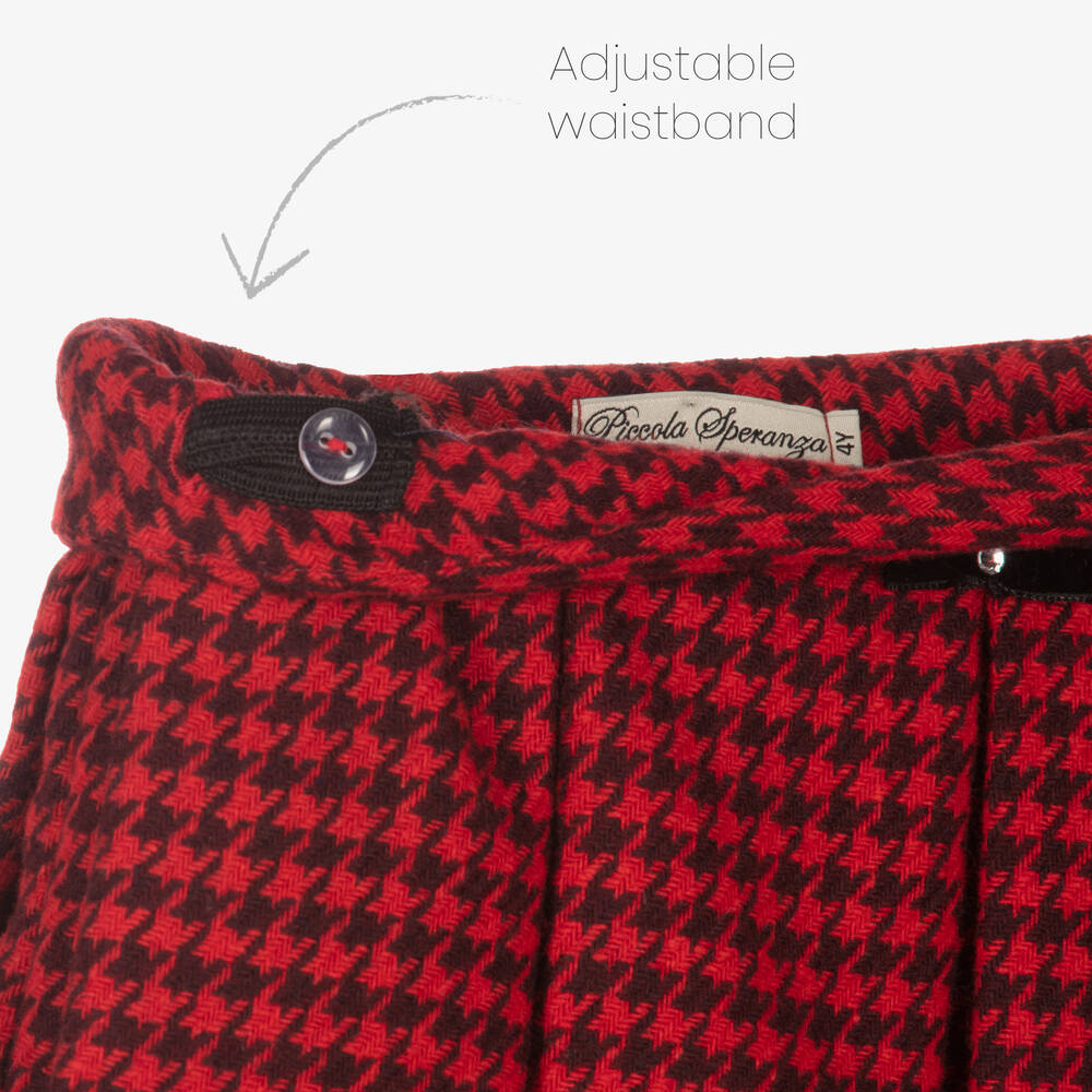 Piccola Speranza-تنورة كاروهات لون أحمر وأسود | Childrensalon Outlet