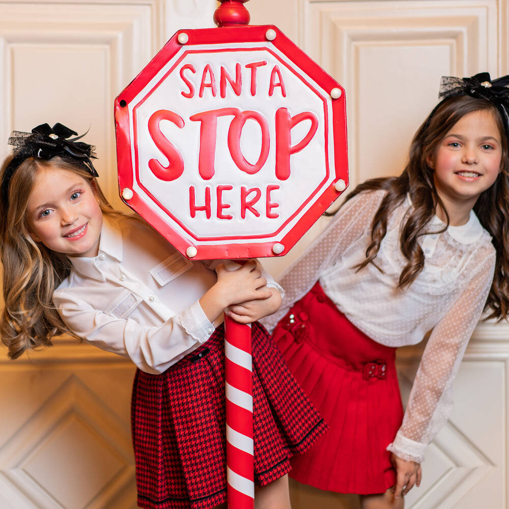 Piccola Speranza-تنورة كاروهات لون أحمر وأسود | Childrensalon Outlet