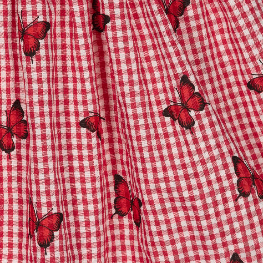 Piccola Speranza-Girls Red Gingham Dress | Childrensalon Outlet