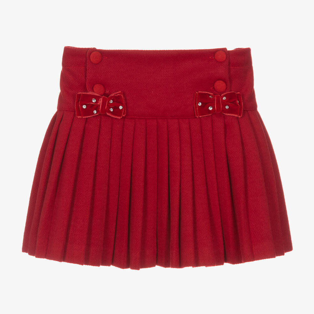 Piccola Speranza - Girls Red Pleated Skirt | Childrensalon