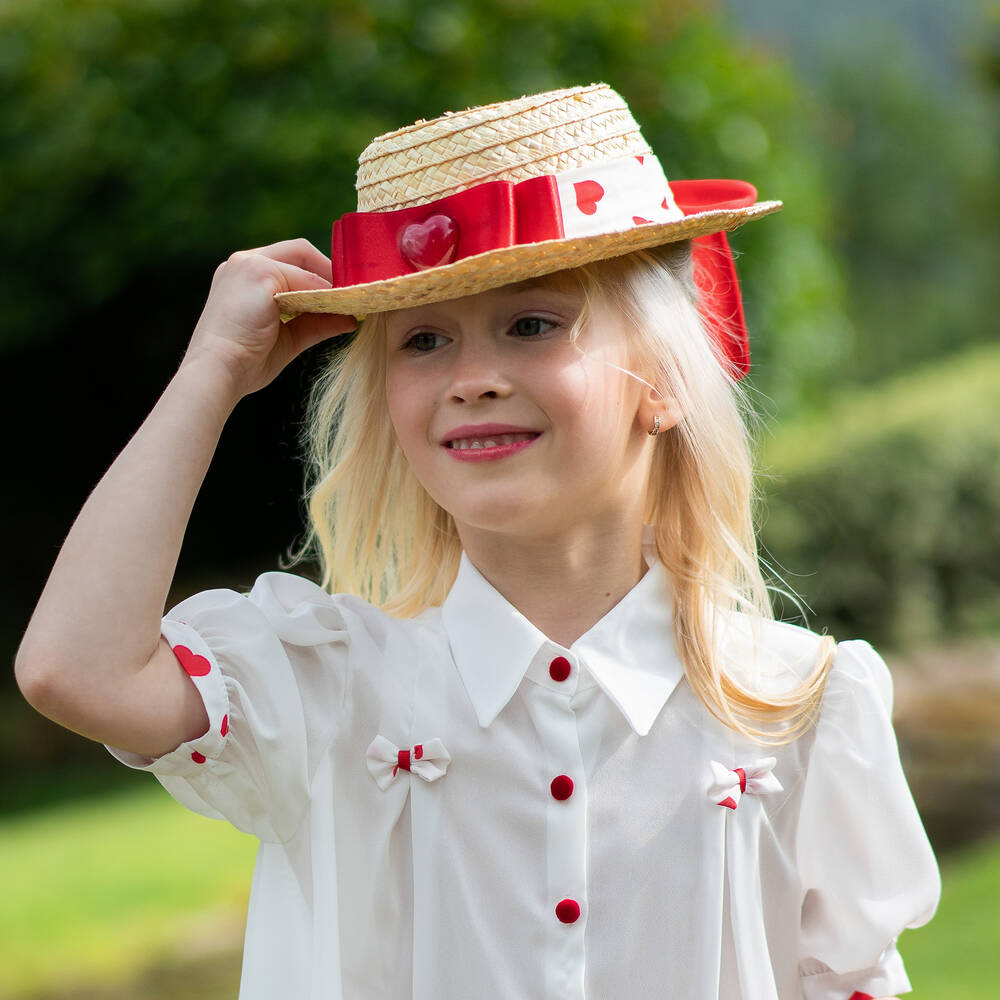 Little girls straw hats store