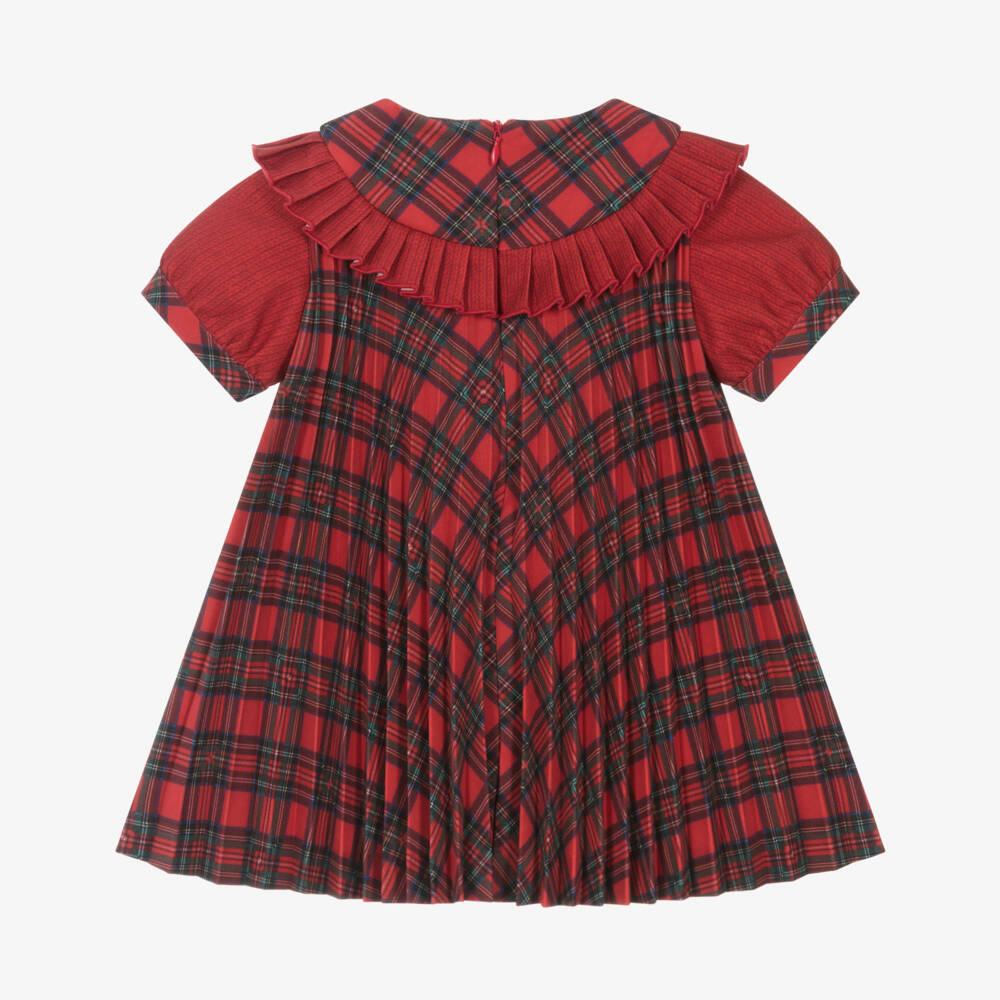 Piccola Speranza-Платье с оборками в красную клетку для девочек | Childrensalon Outlet